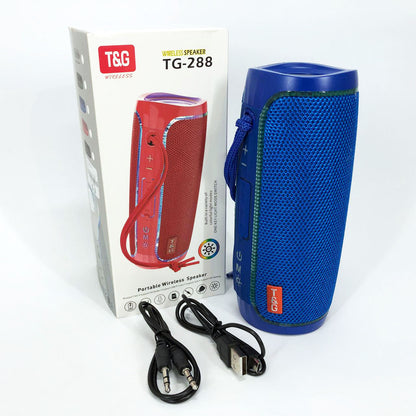 Портативная Bluetooth колонка с LED подсветкой TG288 беспроводная колонка портативная мощная. Цвет: синий
