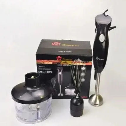 Блендер DOMOTEC MS-5103 3в1 погружной, 500 Вт, ручной погружной блендер, электрический блендер