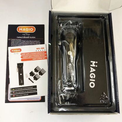 Машинка для стрижки волос MAGIO MG-186, электромашинка для волос, машинка для стрижки мужская