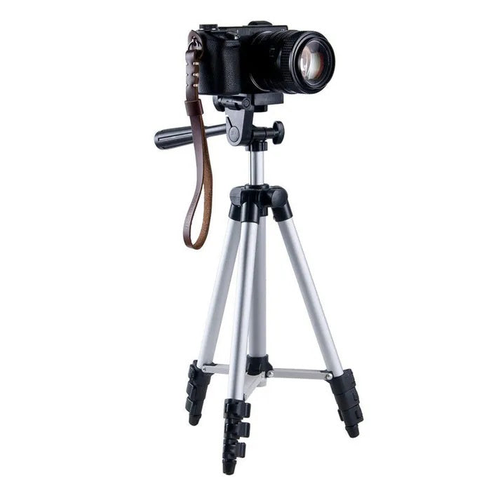 Штатив для телефона и фотоаппарата Tripod 3110 PRO портативный трипод 0,35-1.02м высота. Цвет: серебряный