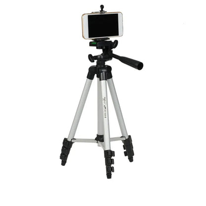 Штатив для телефона и фотоаппарата Tripod 3110 PRO портативный трипод 0,35-1.02м высота. Цвет: серебряный