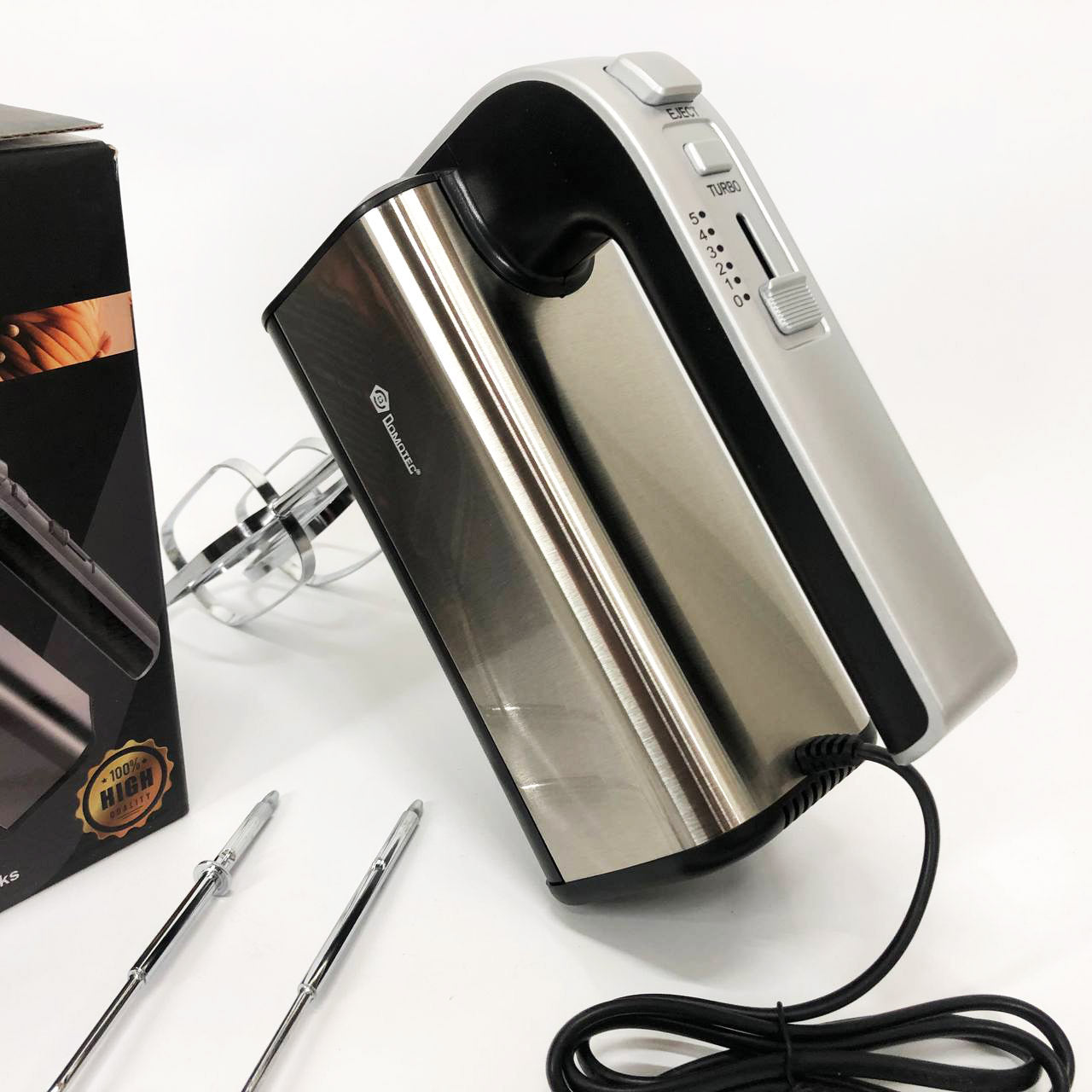 Миксер Domotec R.6664 5 скоростей, режим Турбо, Миксер электрический 800 Вт