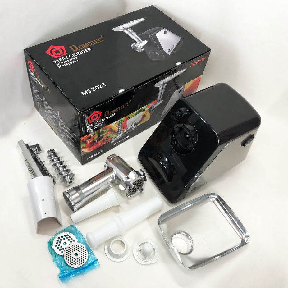 Электрическая мясорубка соковыжималка DOMOTEC MS-2023 2800 Вт, томаты с насадками, мясорубка для мяса