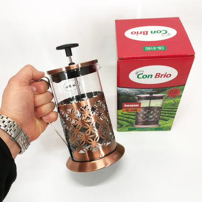 Френч-пресс Заварник для чая Con Brio CB-5180 800мл, Стеклянный заварочный чайник для чая чайники