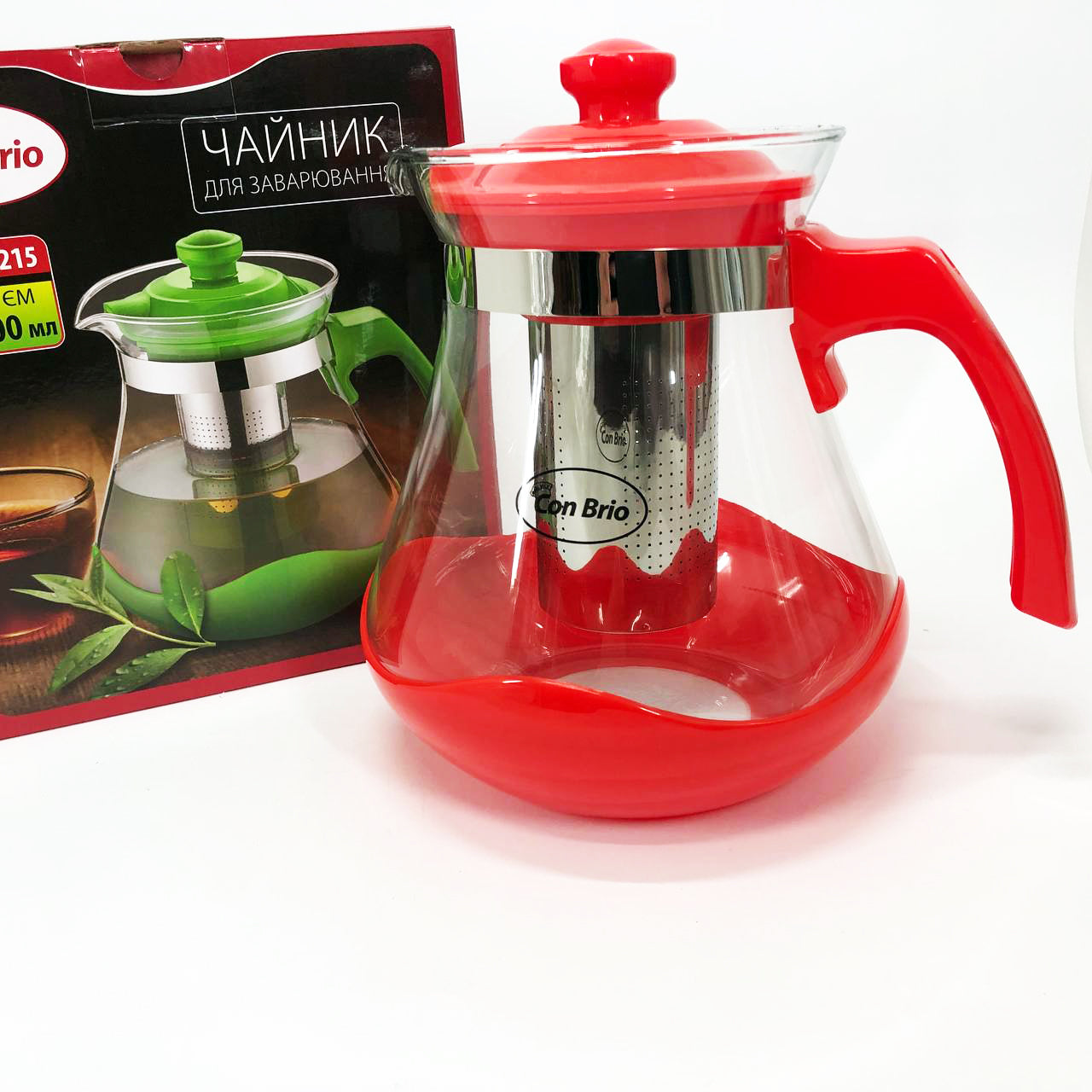 Чайник заварочный Con Brio Green CB-6215 1,5 л, Чайник заварочный качественный на кухню. Цвет: красный