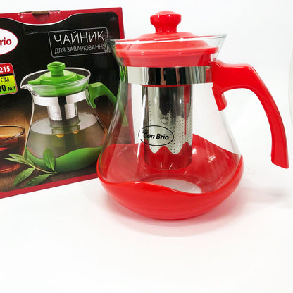 Чайник заварочный Con Brio Green CB-6215 1,5 л, Чайник заварочный качественный на кухню. Цвет: красный