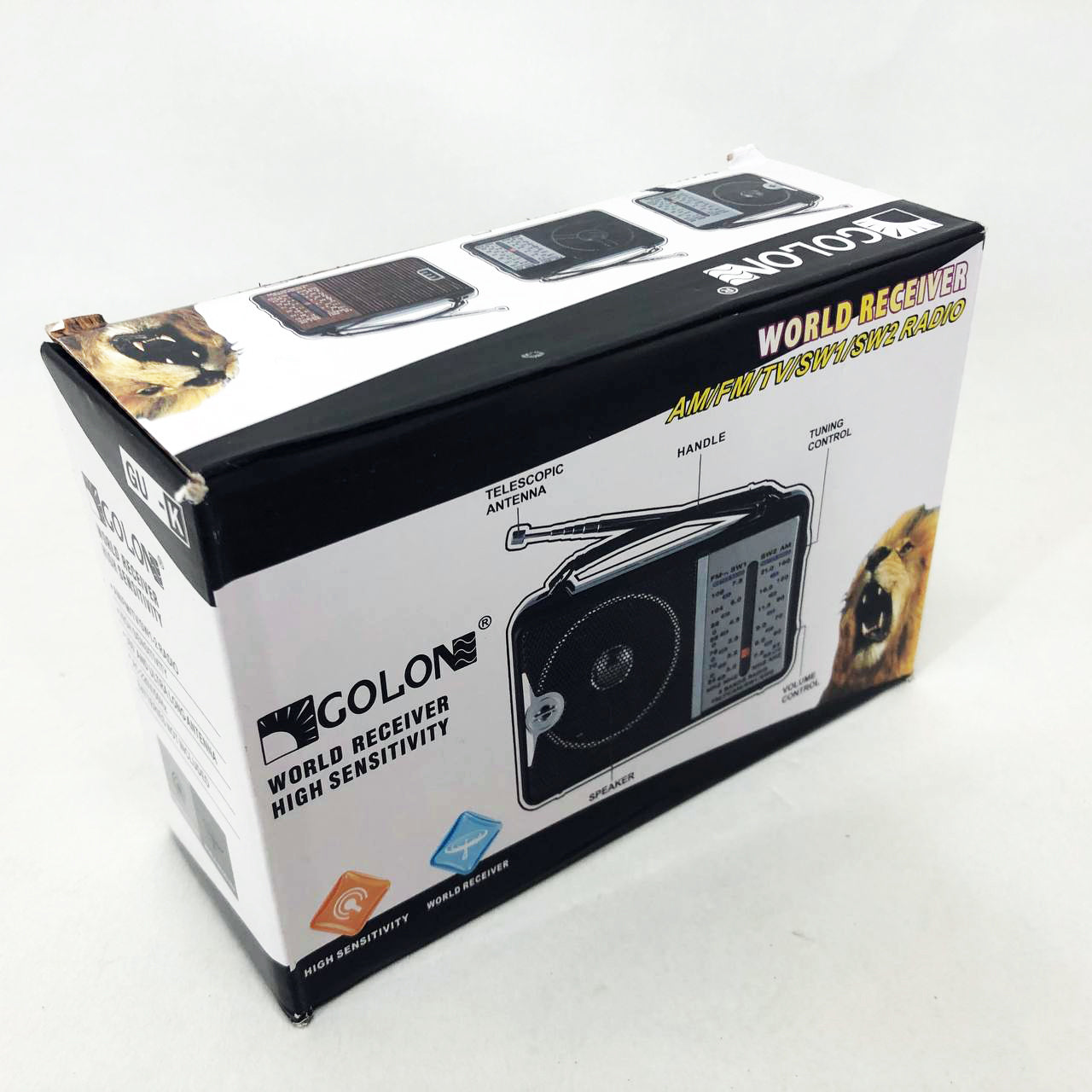 Радиоприёмник портативное радио Golon RX-606 от сети и на батарейках приемник ретро колонка fm акустическая