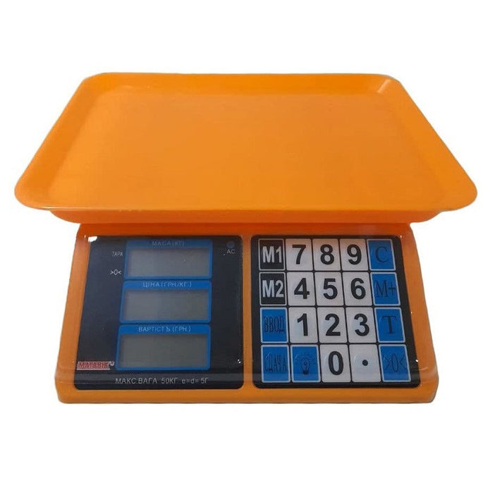 Электронные весы для товаров Matarix MX-412 до 50 кг, Функциональные электронные весы для торговли