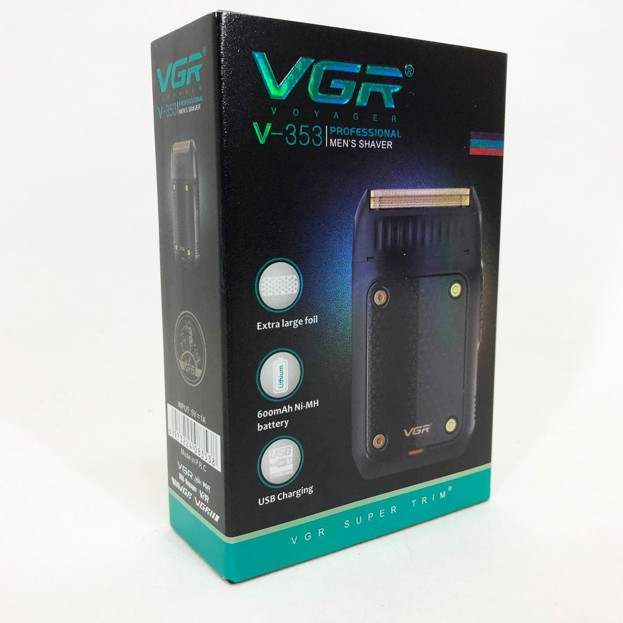 Электробритва мужская VGR V-353 профессиональная бритва шейвер для сухого бритья триммер. Цвет: черный