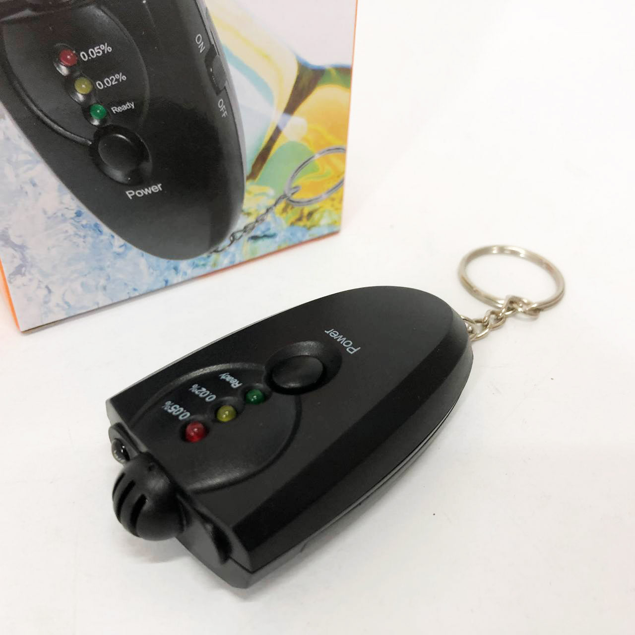 Электронный портативный алкотестер с подсветкой 2 x ААА, Компактный портативный алкотестер