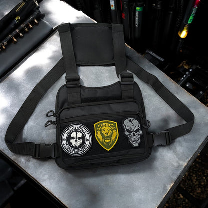 Тактична сумка нагрудна з патч-панеллю, чоловіча розвантажувальна сумка, розвантаження жилет