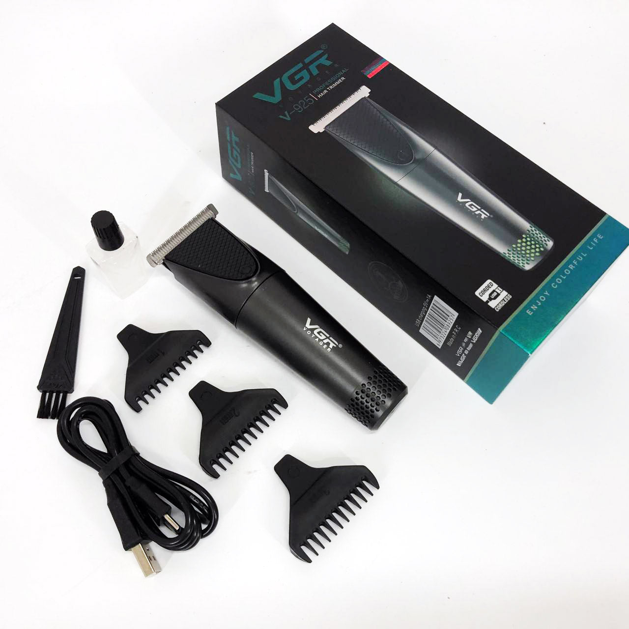 Машинка для стрижки VGR V-925, Профессиональная беспроводная машинка для стрижки волос, усов, бороды