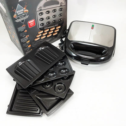 Мультимейкер 6в1 RAF R.541 Гриль прижимной сэндвичница вафельница орешник бутербродница