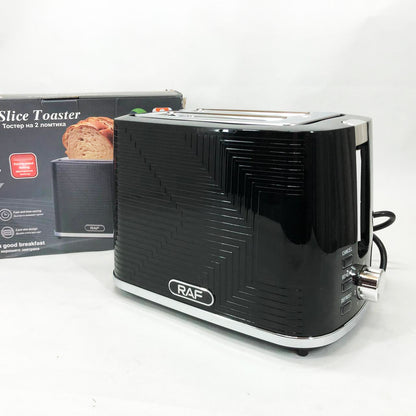 Тостер RAF R.2102, 900 Вт, 2 широких слота, функция размораживания и подогрева