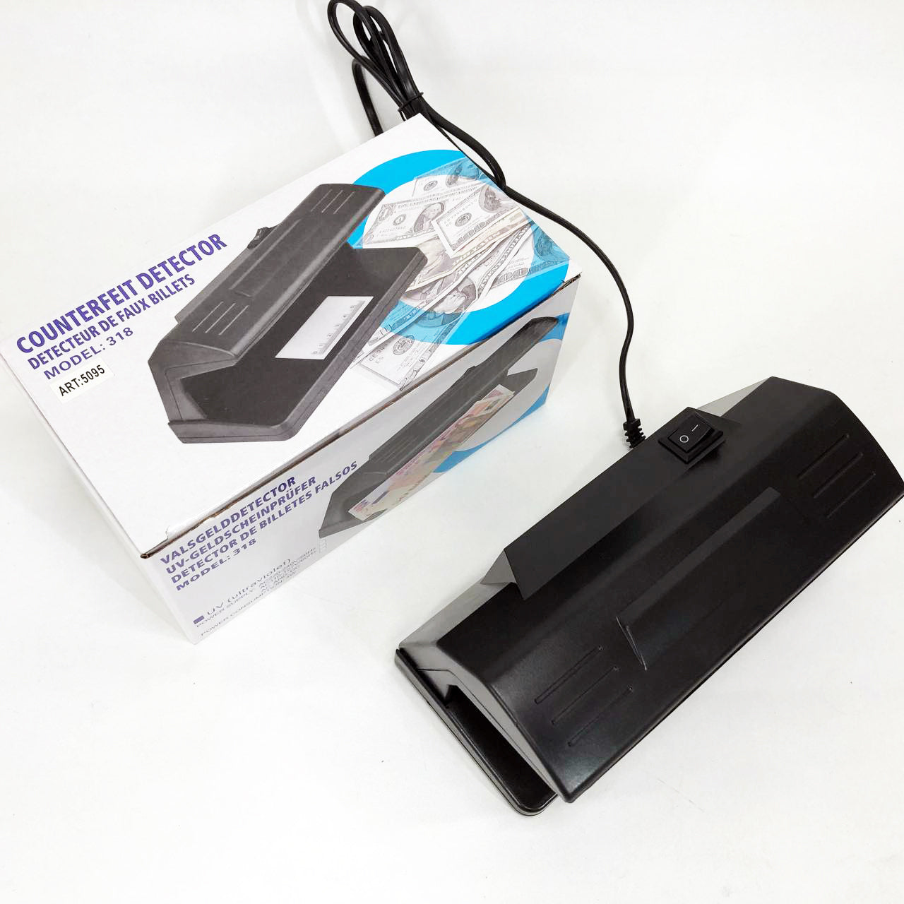 Детектор валют ультрафиолетовый Counterfeit Money Detector UV Ultraviolet Light 318