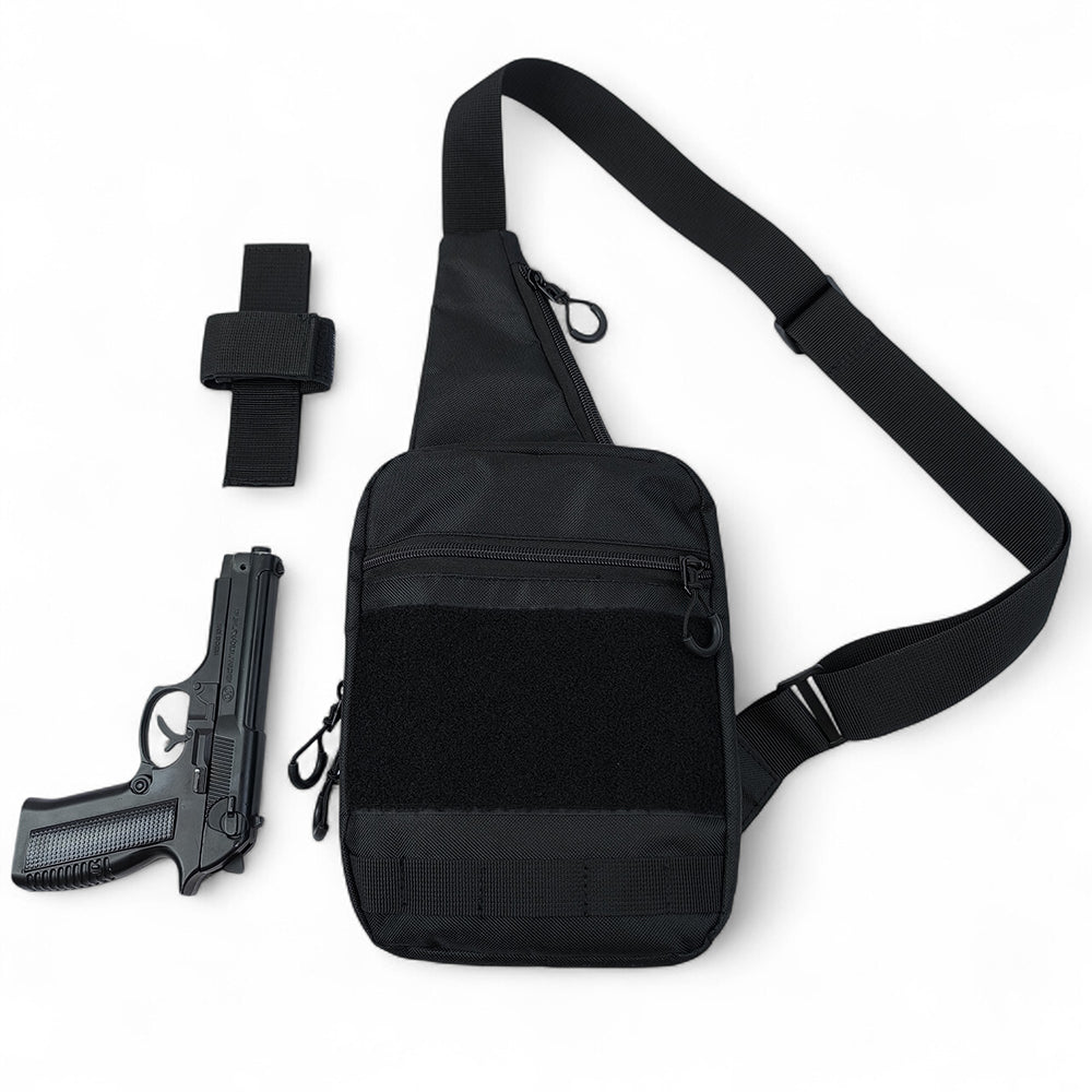 Тактична сумка на плече із кобурою, система MOLLE, патч-панель, Cordura