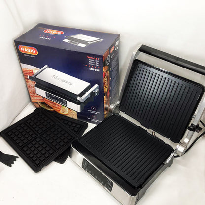 Гриль-барбекю электрический Magio MG-356, Настольный гриль для гамбургеров Прижимная электробутербродница