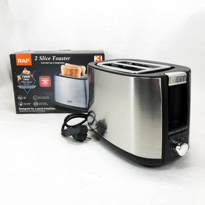 Тостер электрический RAF R.507 с 7 регулируемыми уровнями поджарки съемным поддоном для крошек 750 Вт