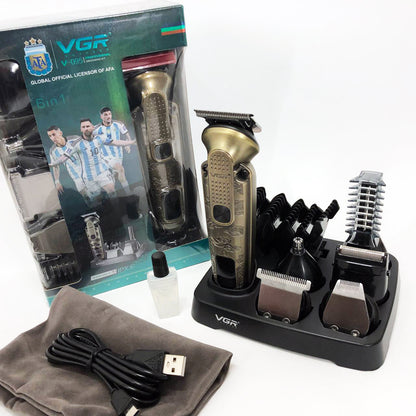 Набор для стрижки VGR 6 в 1 V-095, 16 насадок,  Многофункциональная аккумуляторная машинка для стрижки