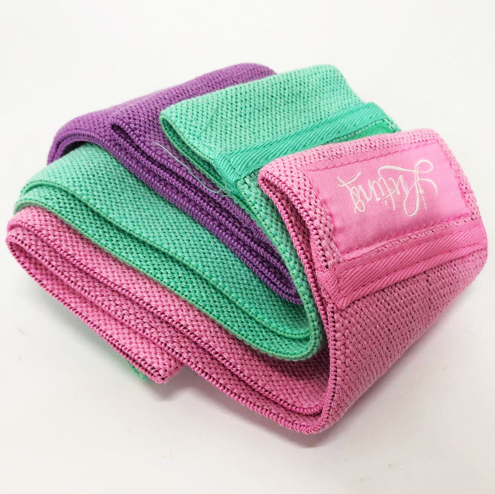 Резинки для фитнеса и спорта WOW LT-003 Набор тканевая лента эспандер 3 шт, Жгут эспандер для занятия