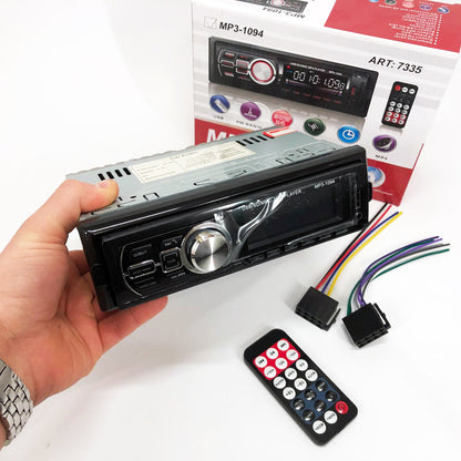 Автомагнитола со съемной панелью MP3 1094 с Bluetooth и пультом / Магнитола в машину автомобильная