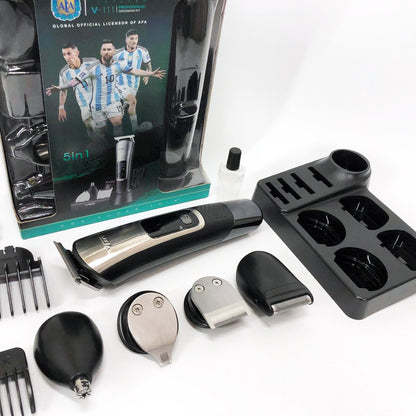 Набор для стрижки VGR 5 в 1 V-111, 9 насадок, Аккумуляторный универсальный триммер для стрижки