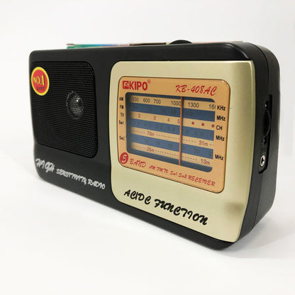 Радиоприёмник KIPO KB-408 AC мощный радио FM c usb питание от батарейки R20 или от сети