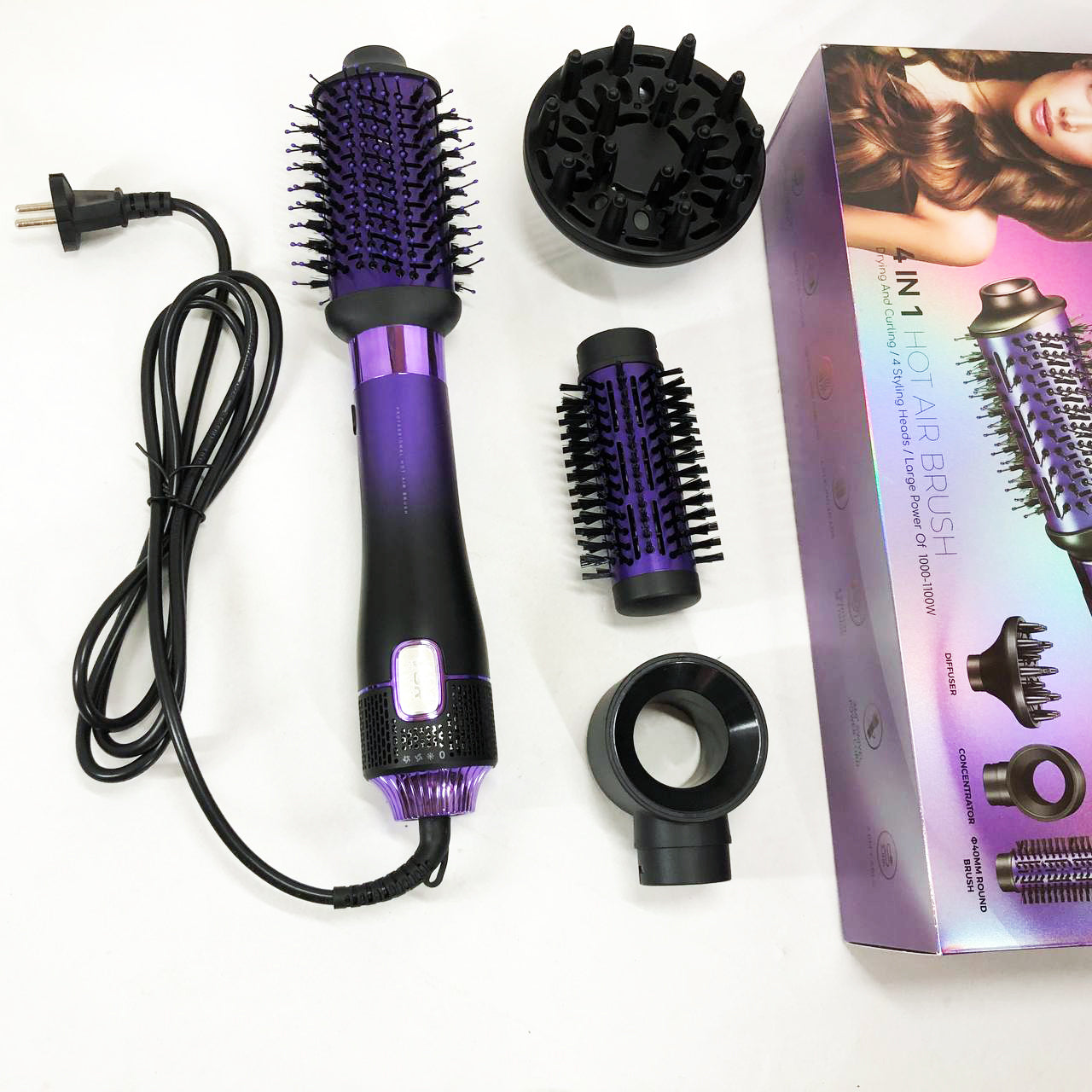 Фен-щітка стайлер VGR V-484 4 в 1. Колір: фіолетовий