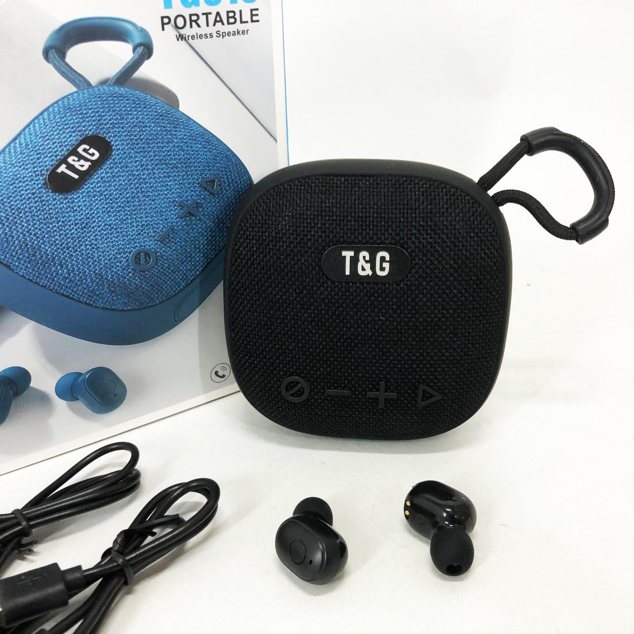 Колонка-Bluetooth с наушниками TG813. Цвет: черный