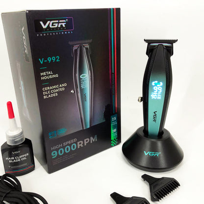 Машинка для стрижки волос с мощным мотором XPRO VGR V-992 с насадками 1-2-3 мм