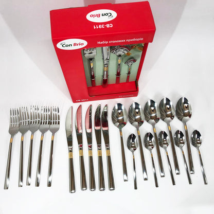 Набір столових приладів 24 предметів Con Brio CB-3912