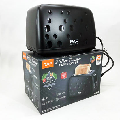 Тостер электрический RAF R.502 с 7 регулируемыми уровнями поджарки съемным поддоном для крошек 930 Вт