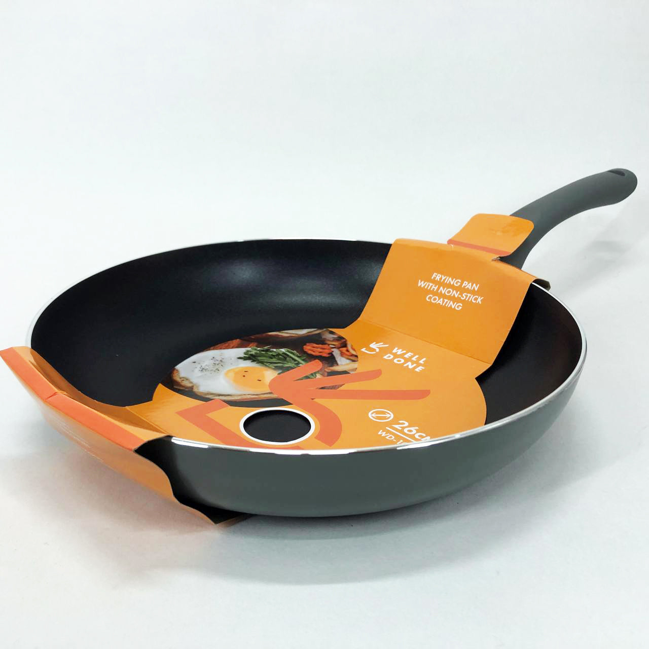 Сковорода алюминиевая 26 см WELL DONE WD-1016W индукция, сковорода качественная на плиту