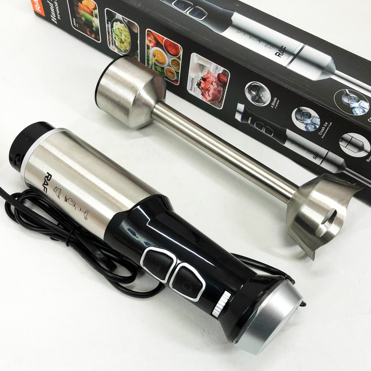 Металлический блендер RAF R.365 высокоскоростной ручной блендер