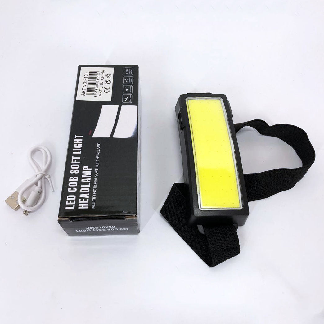 Налобный фонарик яркий рассеивающий для СТО Bailong BL-F007-COB, 3 режима, водостойкий, зарядка от USB