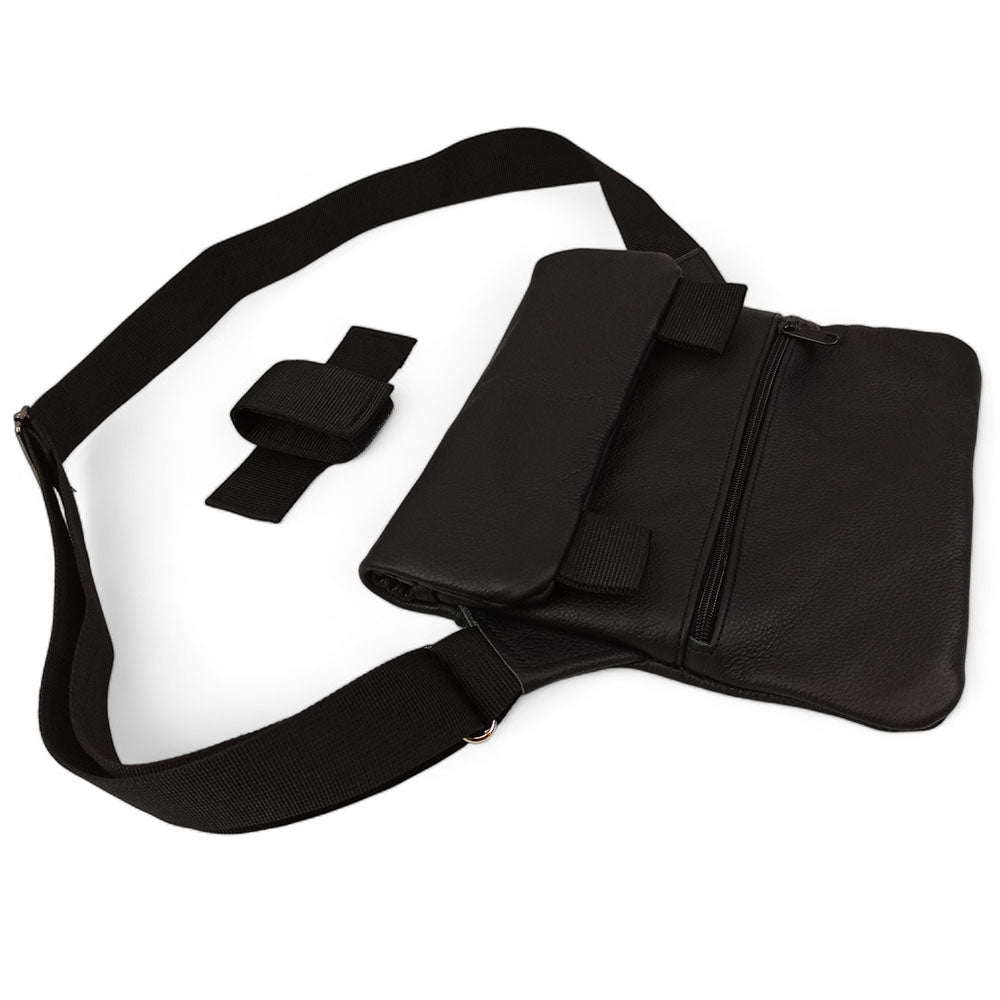 Набор 2В1. Кожаная сумка с кобурой + фонарик профессиональный POLICE BL-X71-P50