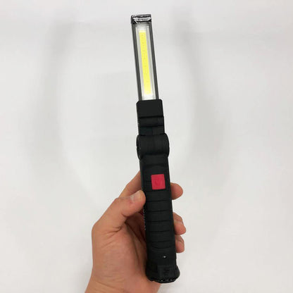 Светодиодный фонарь кемпинг W52 SMD + COB, красный + белый, магнит, крючок, кемпинговый складной фонарь