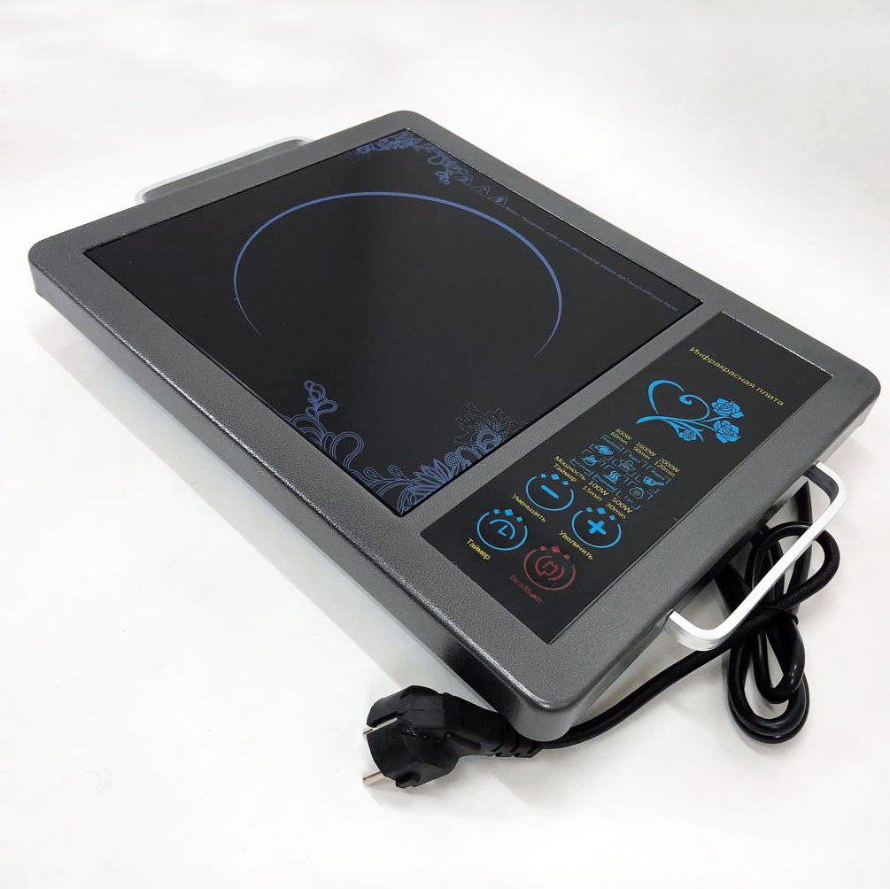 Плита инфракрасная Domotec MS-5842 на 1 конфорку, мощная настольная электроплита, индукционная плита мини