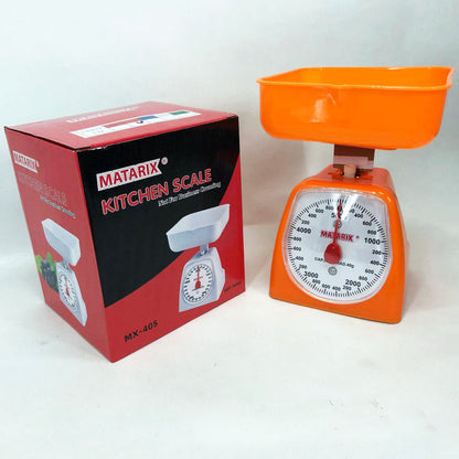 Весы кухонные механические MATARIX MX-405 5 кг, Весы для кухни для продуктов. Цвет: оранжевый