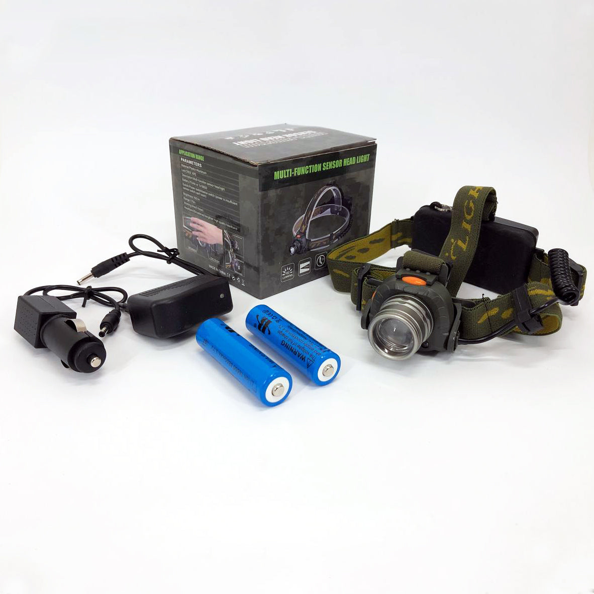 Налобный фонарь тактический Bailong BL-1505 \ 602B SENSOR с датчиком движения, Фонарик налобный led