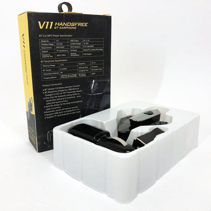 Трансмиттер FM V11 BT с Bluetooth гарнитурой модулятор, блютуз фм передатчик для автомагнитолы