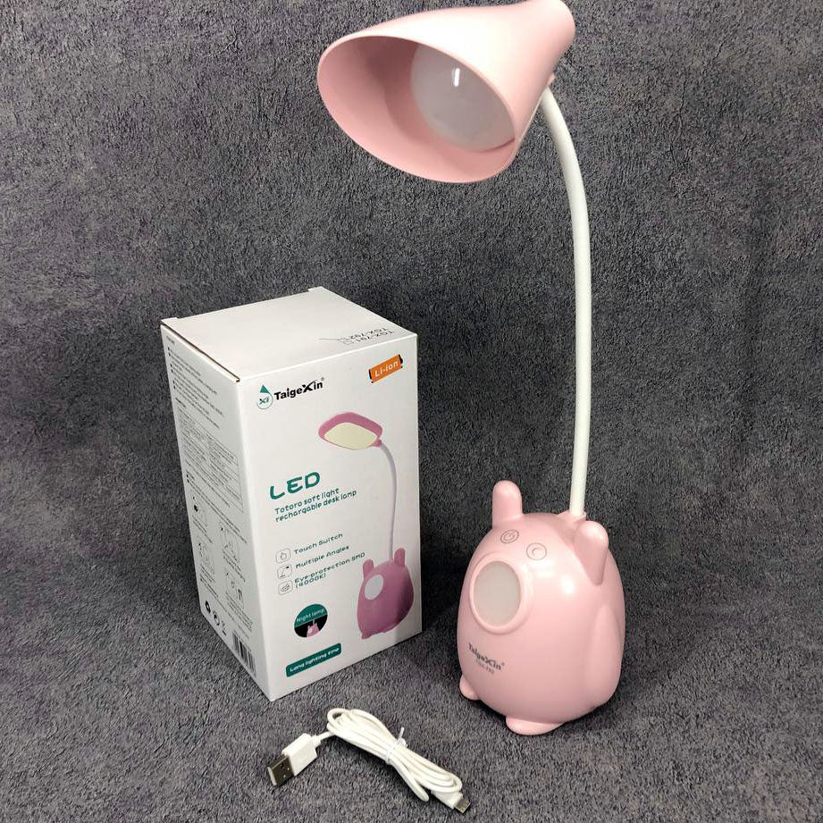 Настольная лампа TaigeXin LED TGX 792, светодиодная настольная, удобная настольная лампа. Цвет: розовый