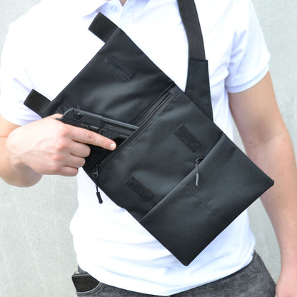 Мужская сумка через плечо кожа, Сумка кобура наплечная, Сумка для скрытого ношения пистолета