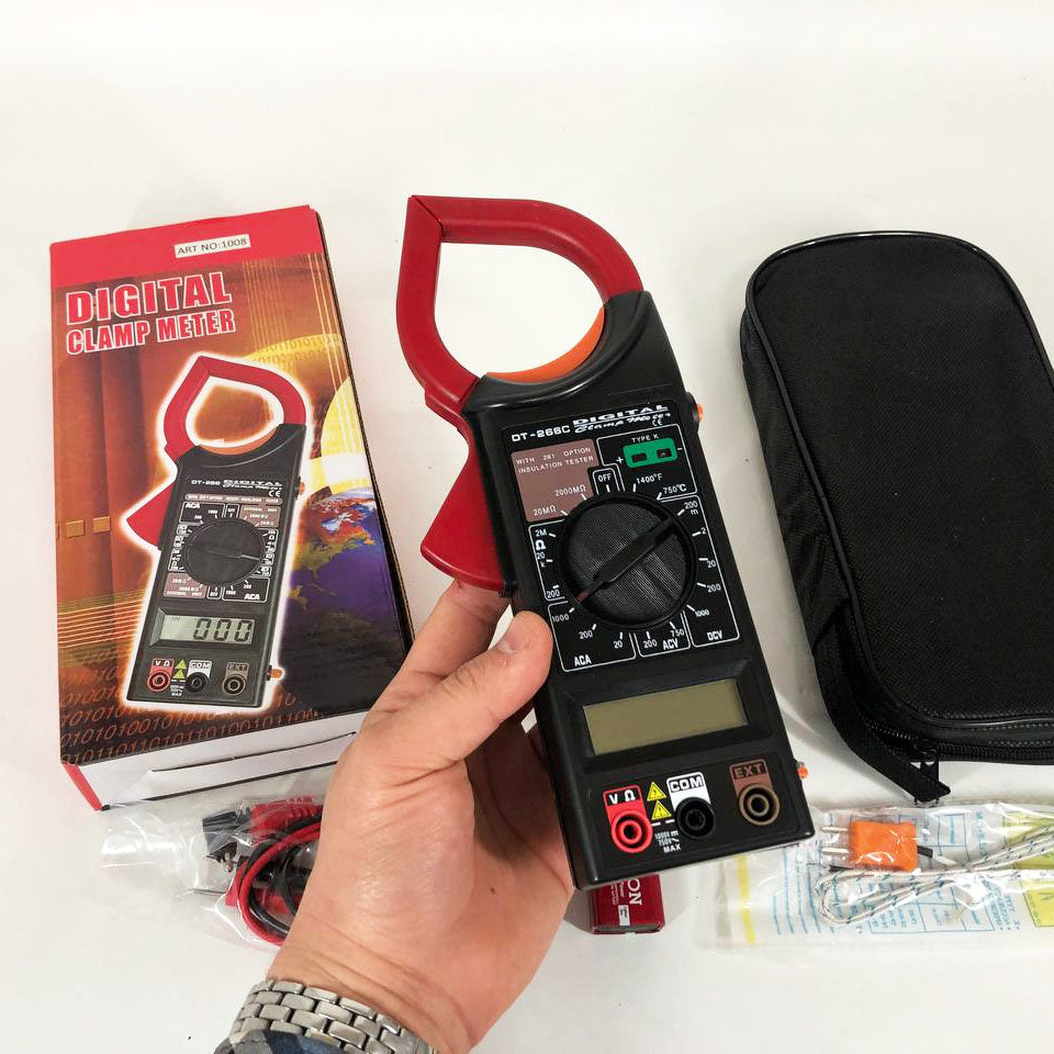 Цифровой Мультиметр DT 266C DIGITAL Токовые клещи мультитестер тестер, Тестер для электрика