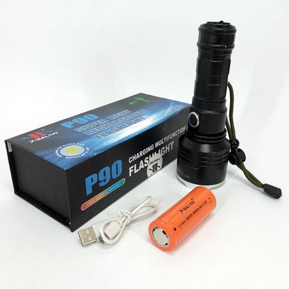 Фонарь полицейский X-Balog BL-531-P90 1х26650 8800mah USB/microUSB/ 3хААА R3 функция Power Bank