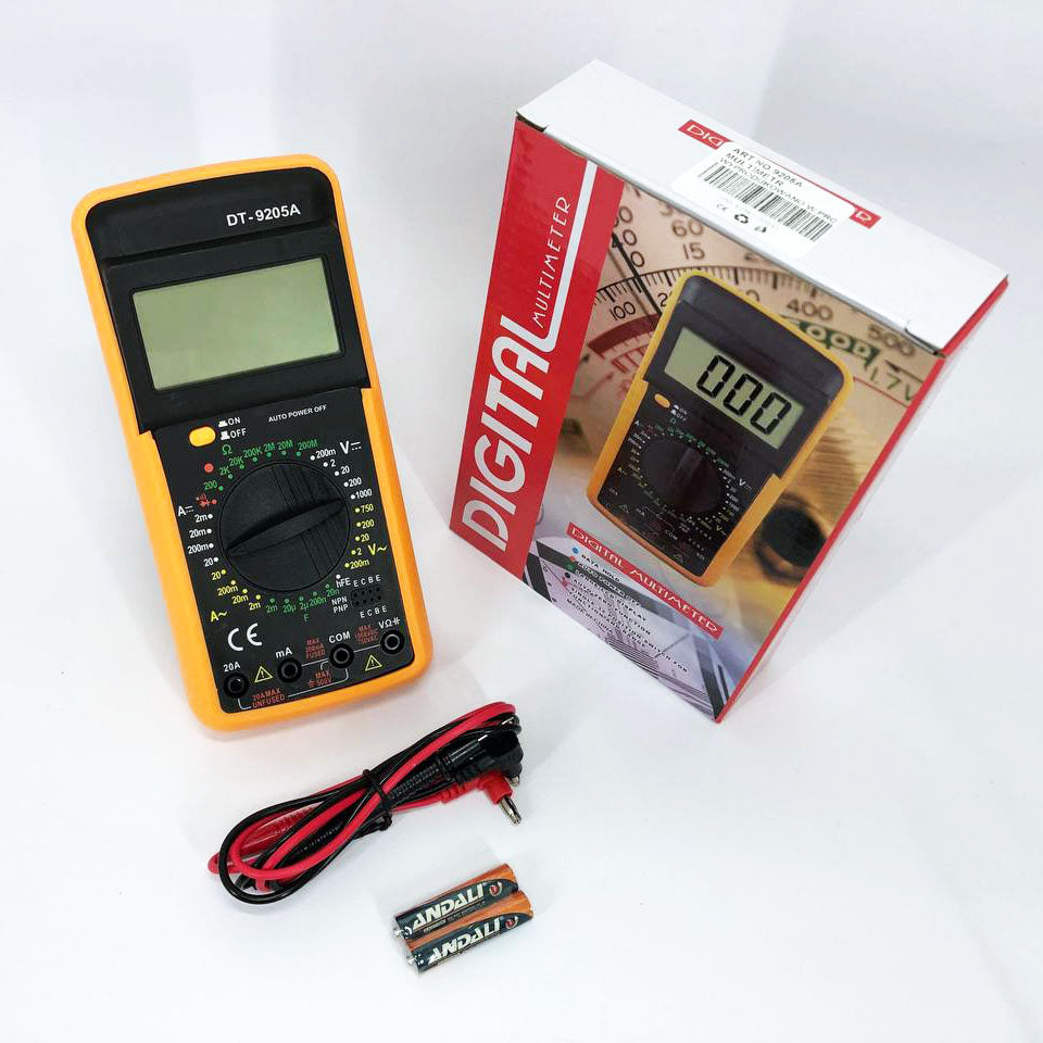 Мультиметр цифровой тестер Digital Multimeter DT9205A со звуком, для автомобиля, хороший мультиметр