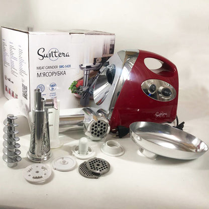 Электромясорубка Suntera SMG-5420R 1800 Вт, электромясорубка соковыжималка для томатов, мясорубка для дома