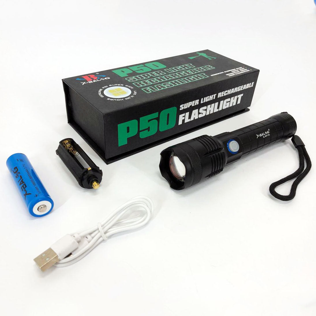 Фонарик ручной Bailong X-Balog BL-B99-P50, фонарь ручной тактический, водонепроницаемый фонарь