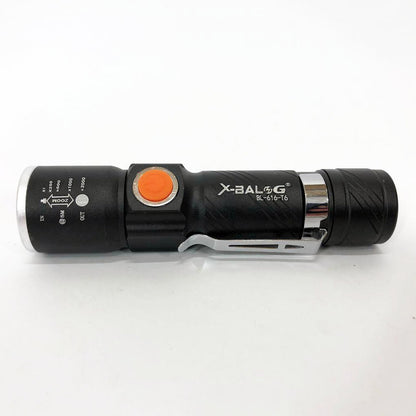 Фонарь ручной аккумуляторный тактический X-Balog BL-616-T6 с зарядкой от павербанков с USB