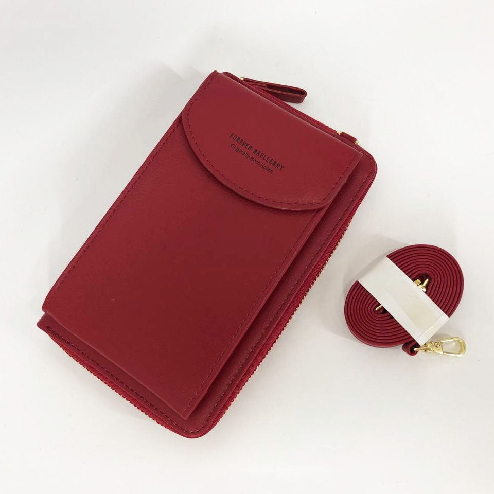 Женский клатч-шумка BAELLERRY Forever Young, Кошелек сумка с отделением для телефона. Цвет: розовый